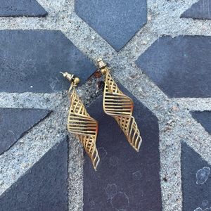 Vintage, Gold Vermouth Chandelier Earrings